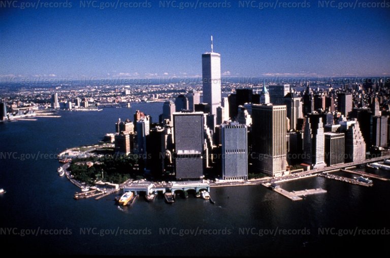 Aerial view of lower Manhattan