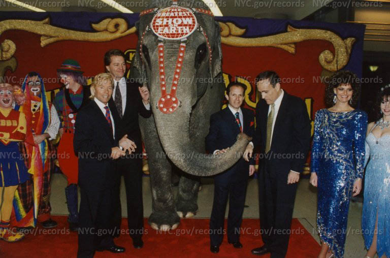 Mayor Giuliani greets the Ringling Bros. Circus