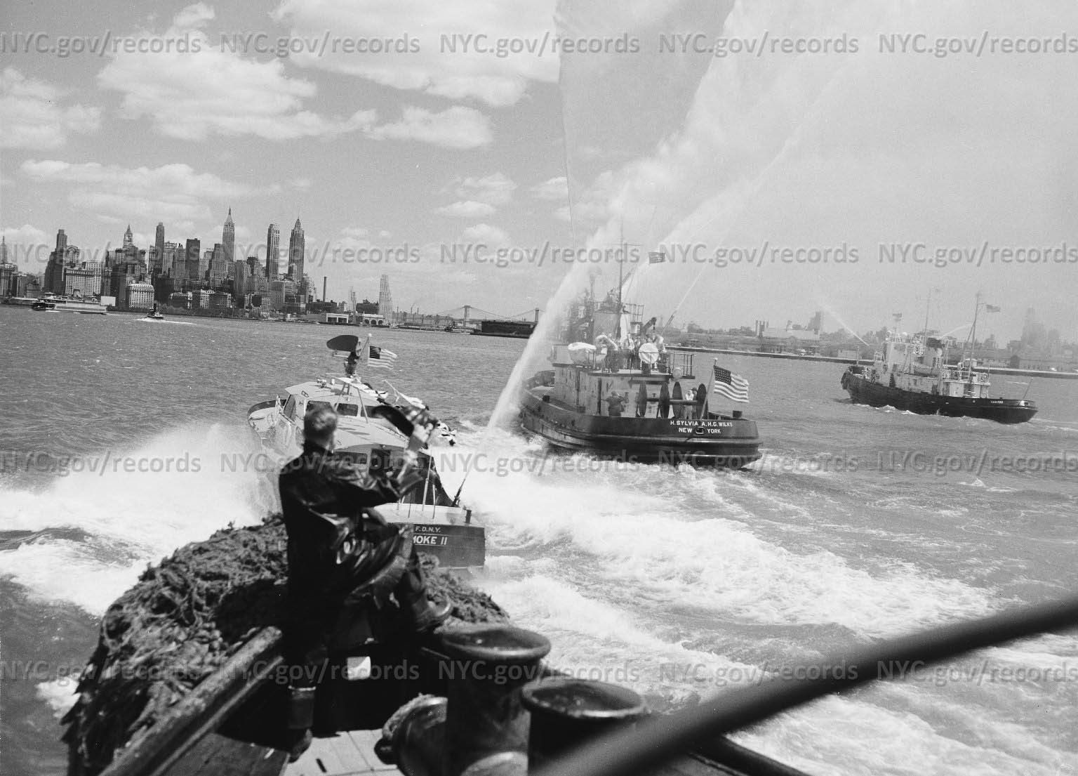 Fire Boat "H. Sylvia A.H.G. Wilks," official transfer